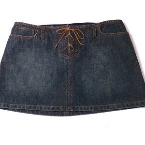 Abercrombie Fitch Blue Denim Micro Skirt  size 10 pre-owned blue